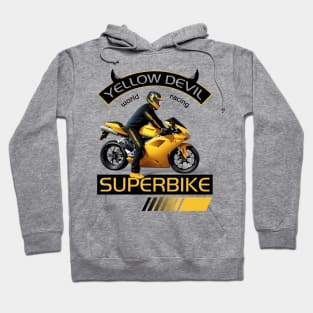 Yellow Devil Superbike World Racing, T-shirt for Biker, MotorCycle Rider Tee, Biker Dad Gift Hoodie